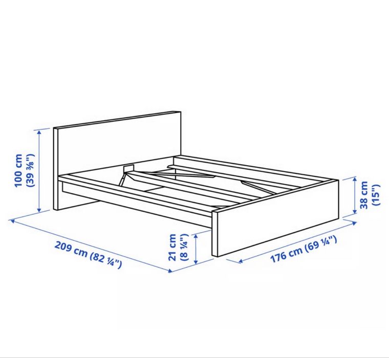 Łóżko 160x200 cm białe MALM IKEA