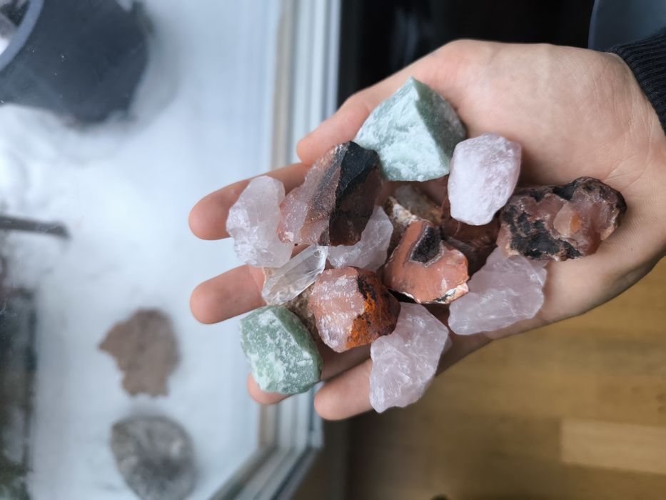 Zestaw mix minerałów i kryształów