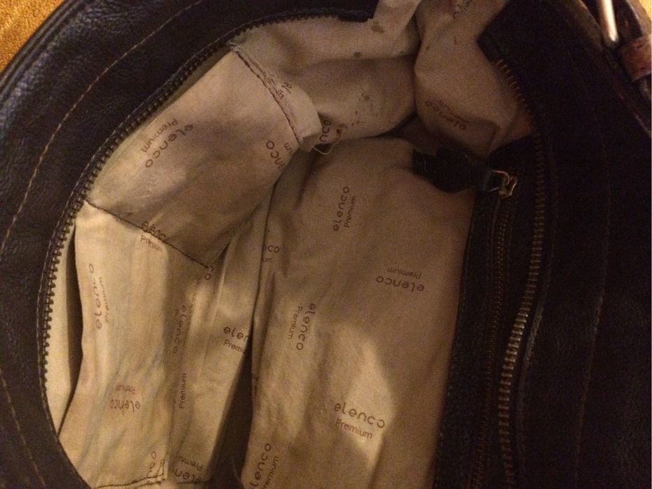 Mala castanha de pele marca Elenco