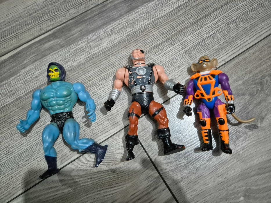 stare figurki Masters of the universe biker mice zestaw 3 sztuki