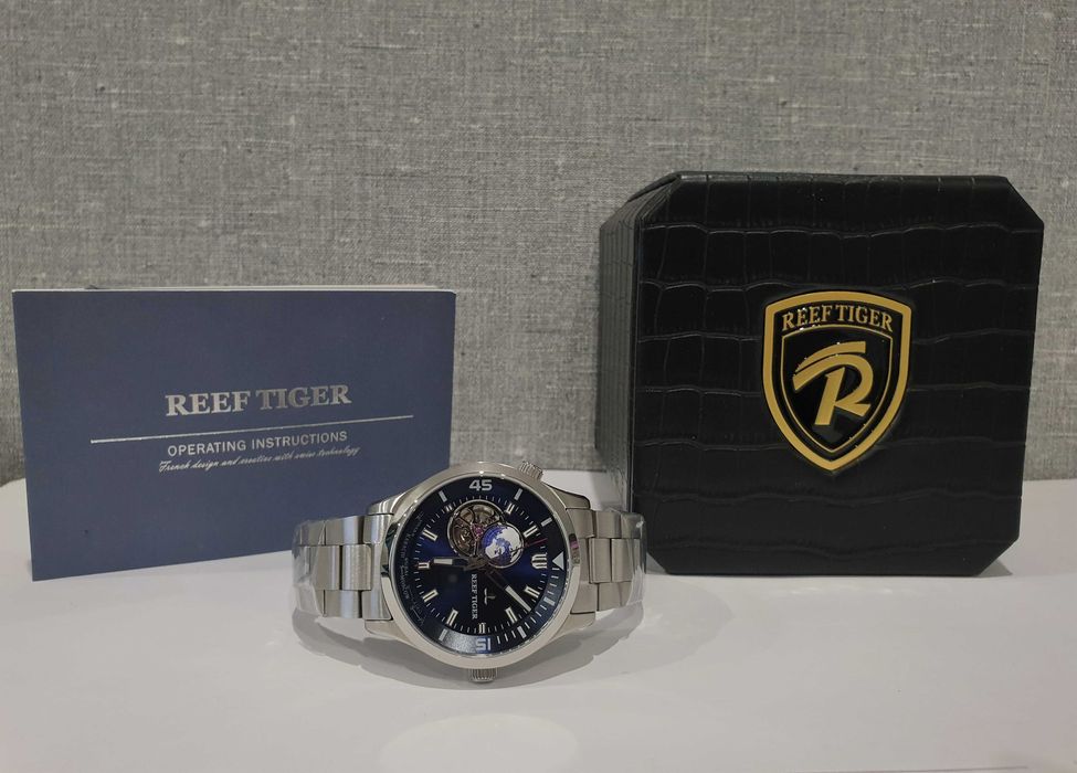 Мужские часы Reef Tiger RGA1693 Automatic Sapphire 43mm