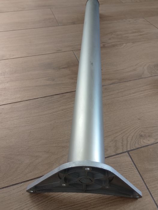 Złota noga do blatu stołu chromowana szczotkowania regulacja 81 - 84cm