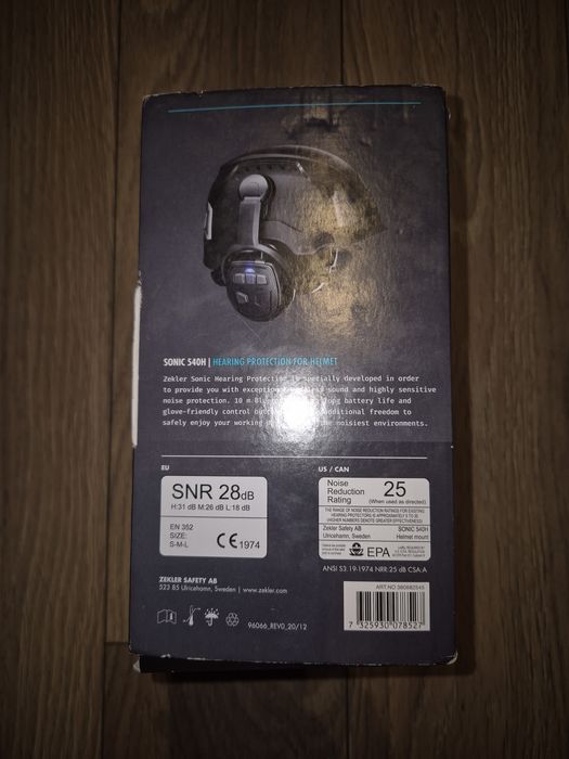 Słuchawki Zekler Sonic 540H na kask nauszniki ochronniki słuchu