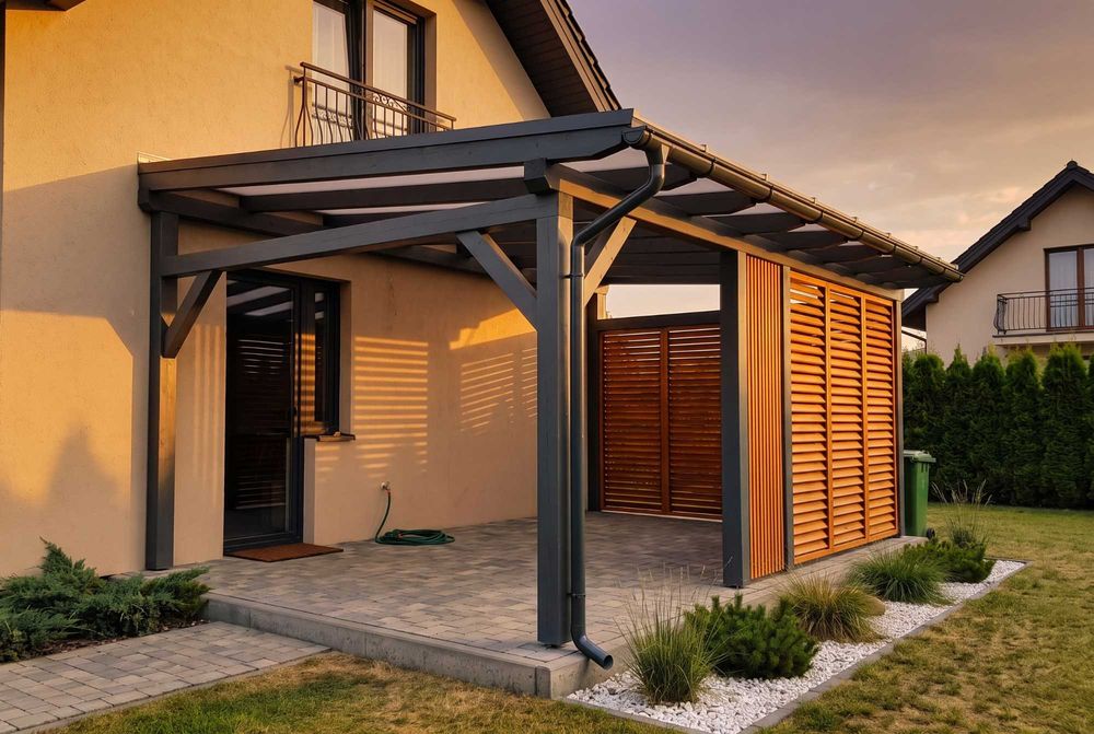 Zadaszenie tarasu * pergola * wiata * altana * poliwęglan * drewno BSH