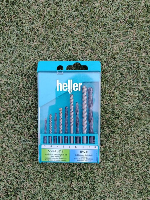 Heller Speed 3015 Kit 9 Brocas 3–8mm Bom Estado Metal Alvenaria