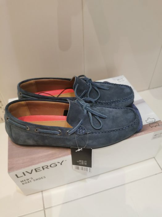 Skórzane buty w stylu marynarskim loafersy