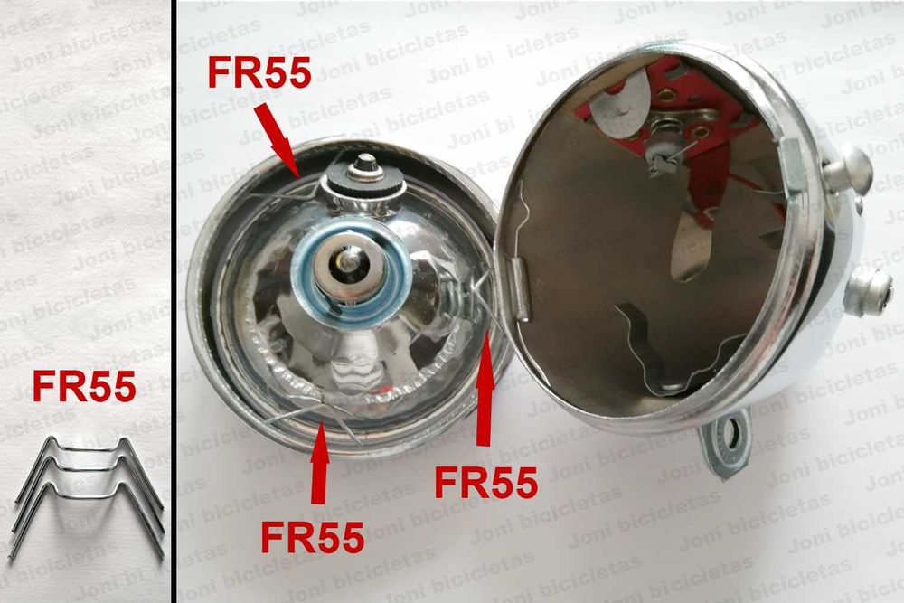 Suportes de farol e suportes de dínamo de bicicleta