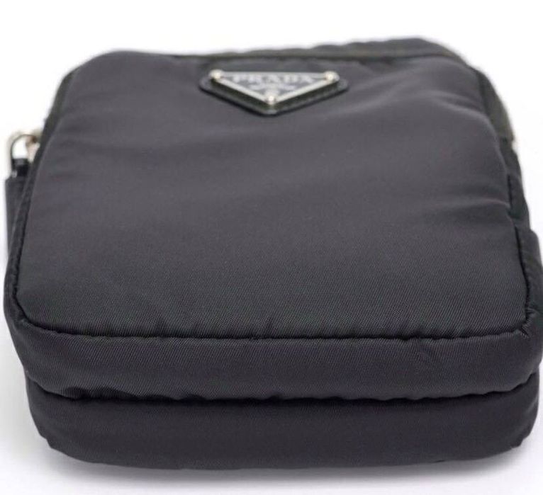 Сумка нейлонова Prada чорна louis loro brunello чоловіча