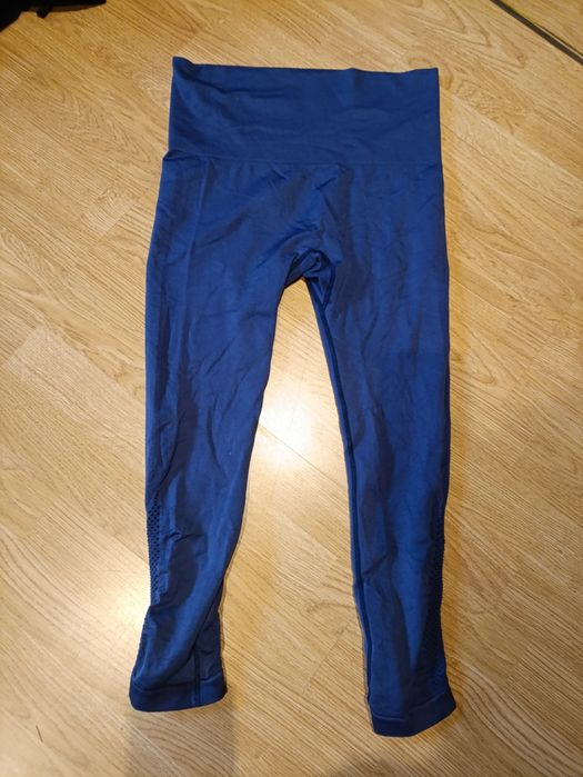 Granatowe legginsy Sportowe z wysokim stanem L/XL petitte
