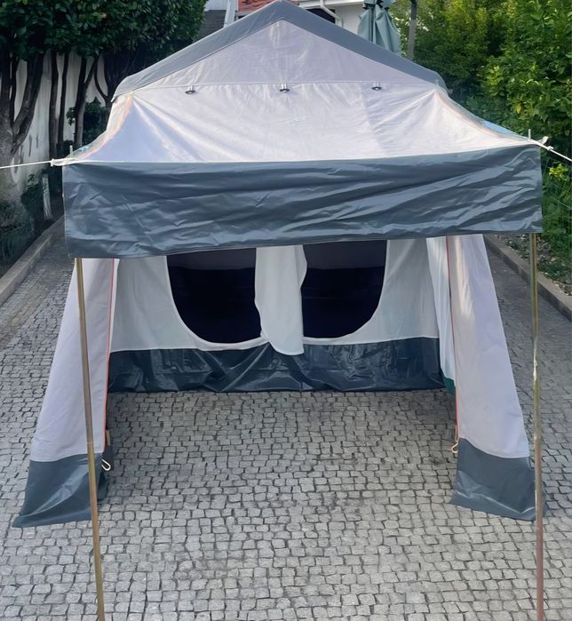 Tenda campismo com 2 quartos, em ótimo estado