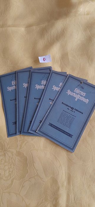 Germany 5 szt .Książeczka Oszczędnościowa rok 1942 pismo gotyk- RARE B
