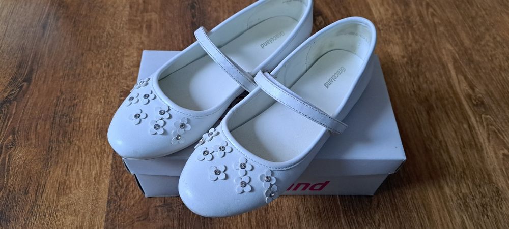 Buty czułenka białe, buty komunijne 36