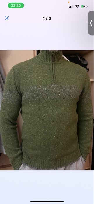 Светр чоловічий Express зелений  японського виробництва L