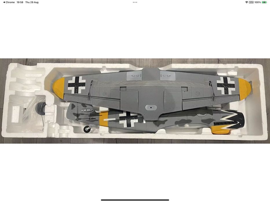 Aero RC Parkzone Messerschmitt BE-109G BNF 1 metro envergadura SEM USO
