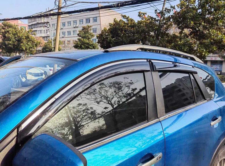 Вітровики з хромом Mazda CX-5 CX5 2012-2017 р.в. Дефлектори Ветровики