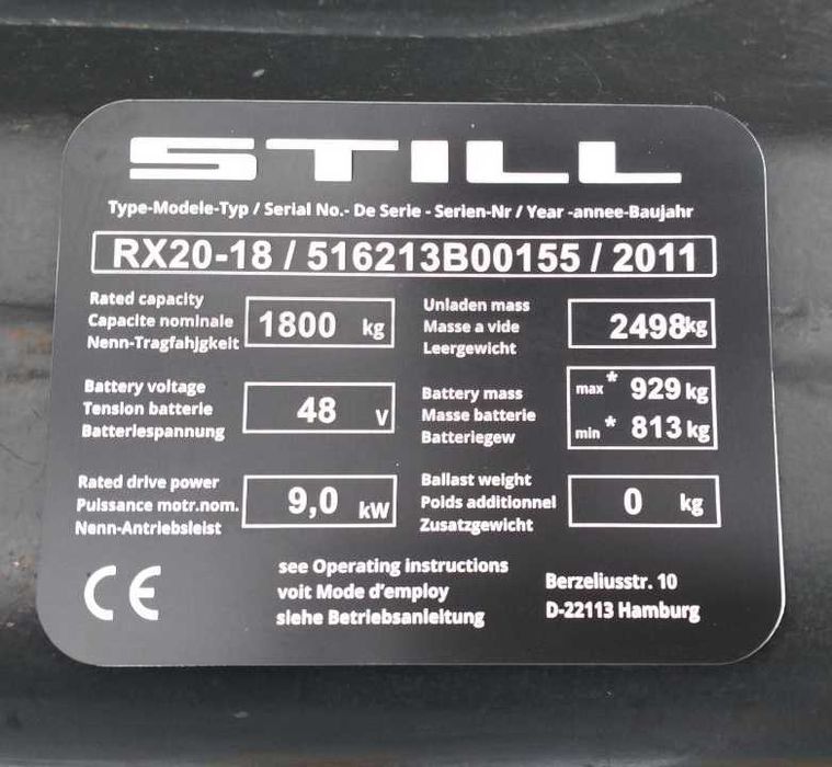 Wózek widłowy STILL RX20-18