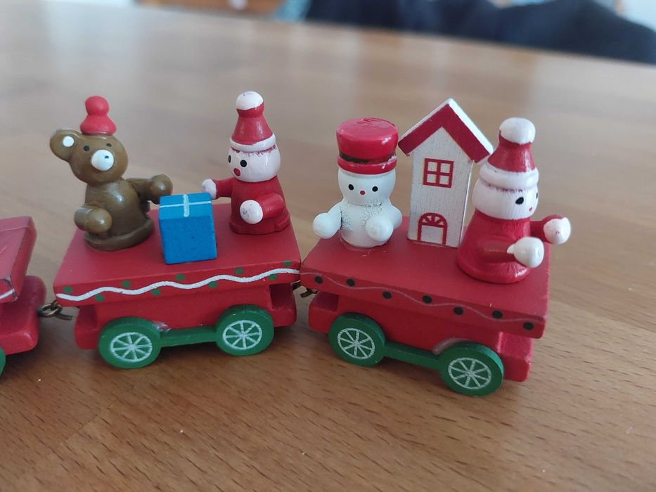 Pociąg drewniany/dekoracja/zabawka