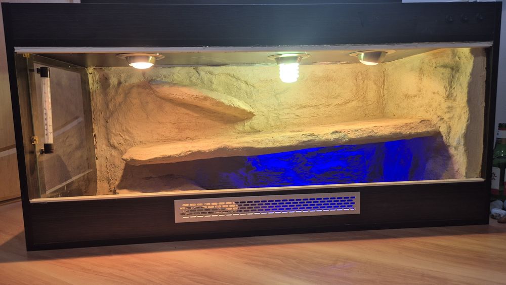Terrarium 120x50x60 ze ścianką.