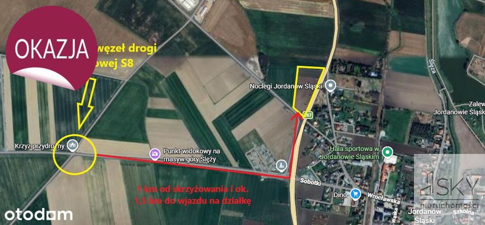 Działki przemysłowe przy węźle S8 I 1,65 ha