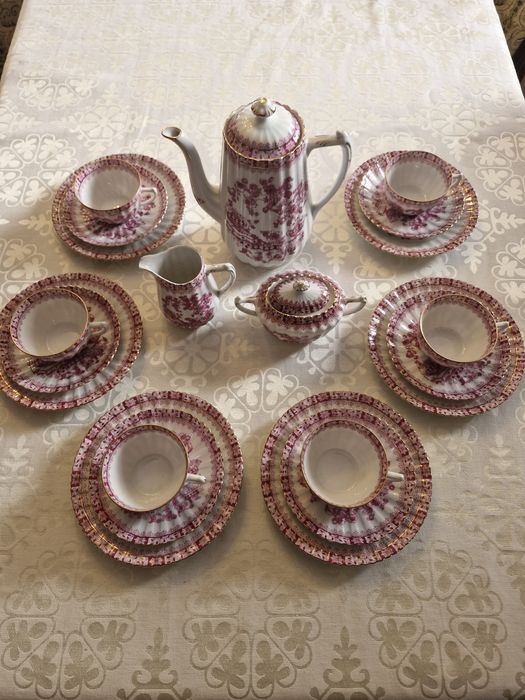 Przedwojenna sląska porcelana china rot Tuppack  Tiefenfurt