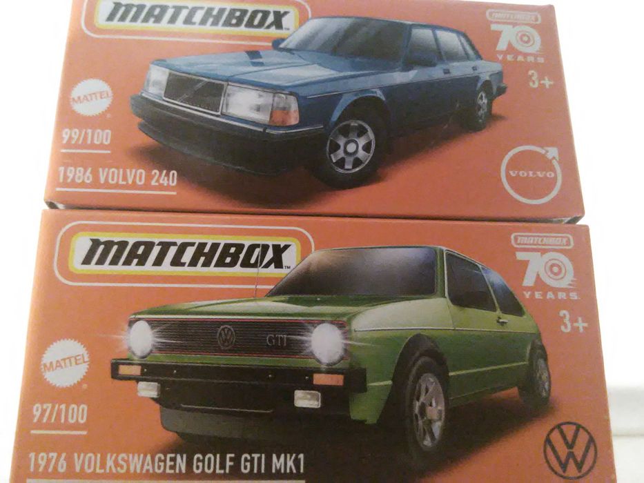 Matchbox 4 nowe modele VW Golf I Audi BMW Volvo resoraki Mattel