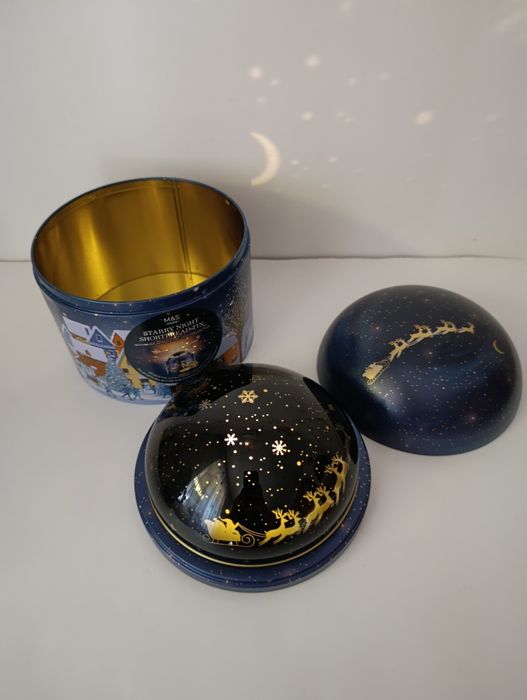 Жестяні різдвяні банки для печива, проектор, музичний, декор