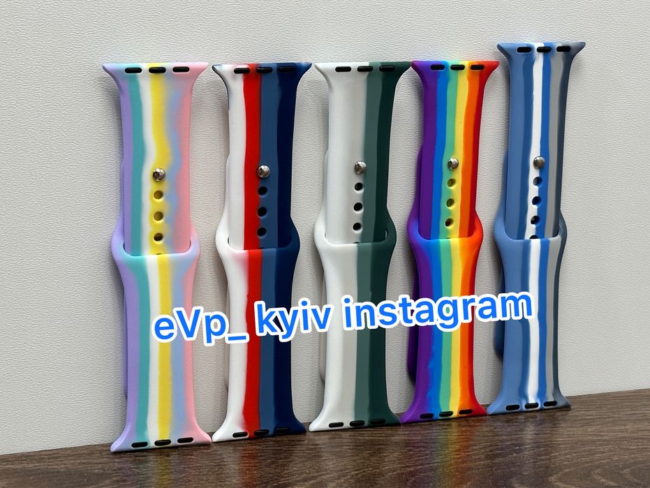 Ремінець браслет Apple Watch 38/40/41mm Ремешок епл вотч Rainbow