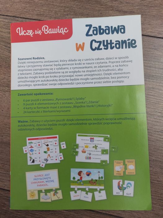 Gra edukacyjna zabawa w czytanie