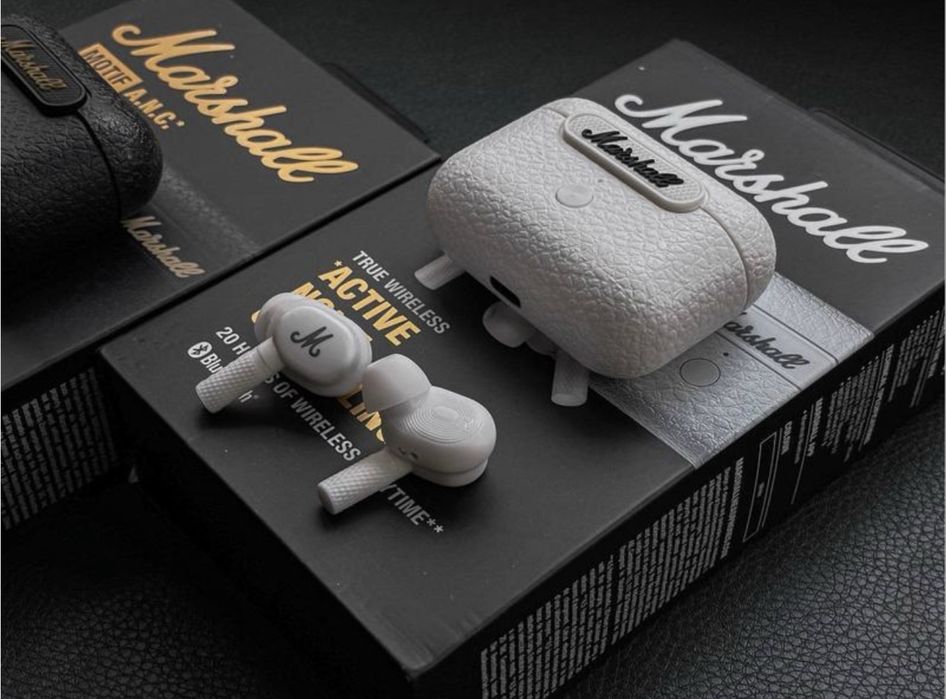 Бездротові навушники Marshall Motif (люкс якість) білі - чорні