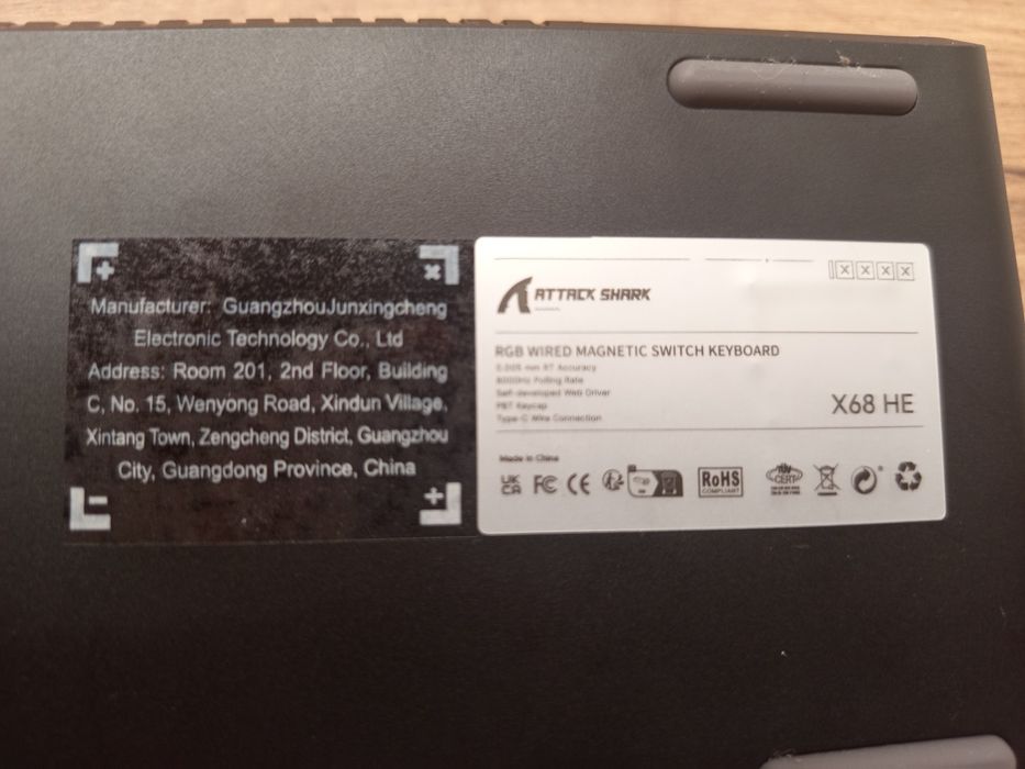 Klawiatura Attack Shark x68 HE