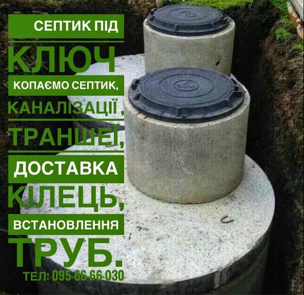 Септик під ключ. Каналізація копання вигрібних ям