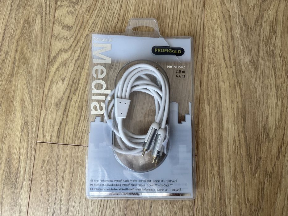 Profigold przewód Jack 3,5mm - 3xRCA 2m.