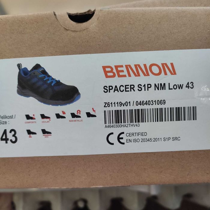 Рабочая обувь, кроссовки, ботинки, мужская обувь Bennon SPACER S1P 43
