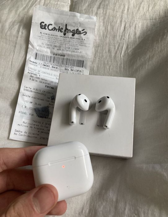 Airpods 4 de 2025 originais com fatura El Corte Ingles