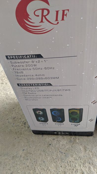 Портативна Bluetooth колонка RIF REFCO ® 2122A-8, потужність 200 Вт, д