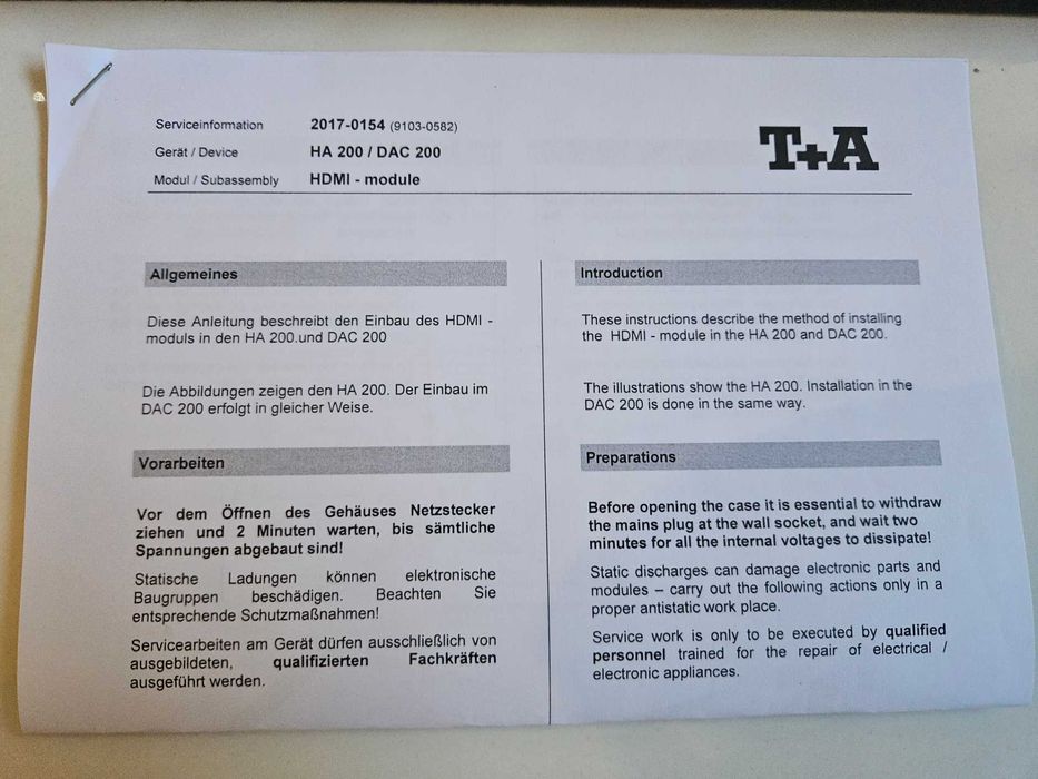 T+ A HDMI Moduł do HA 200 i DAC 200 - Gdansk