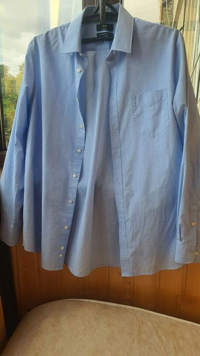 Рубашка/сорочка класична C&A 41-42 ворот L блакитна