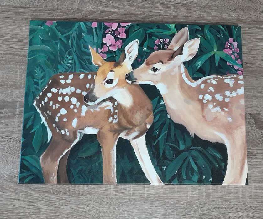 Картина "Олені у лісі"