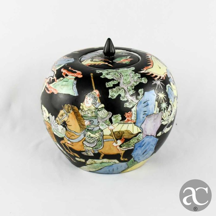 Pote de Gengibre, Família Negra, China, cenas de guerra, circa 1970