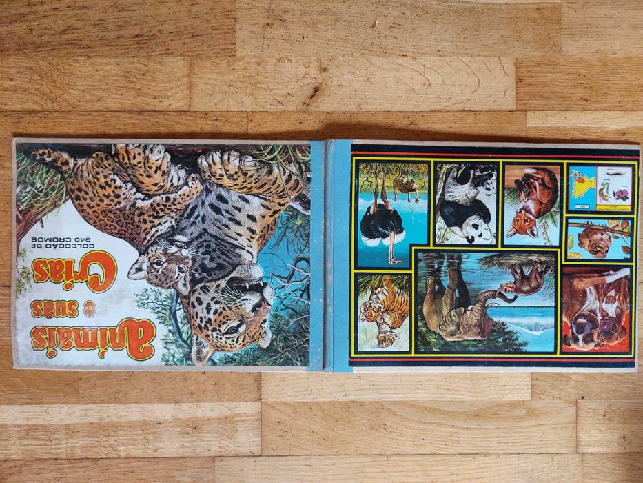 Caderneta de cromos "Animais e suas crias" - Completa
