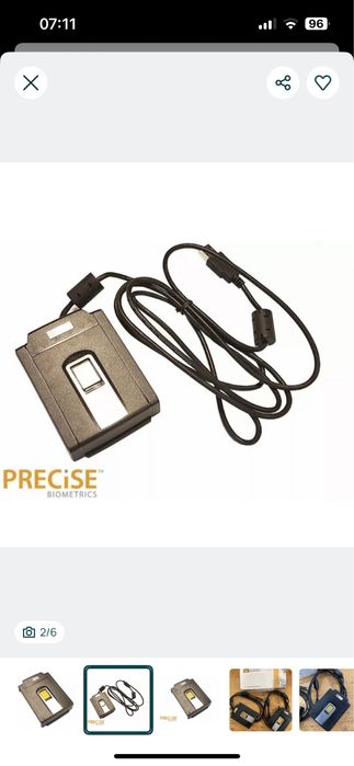 Leitor cartões e impressão digital Precise Biometrics 250MC