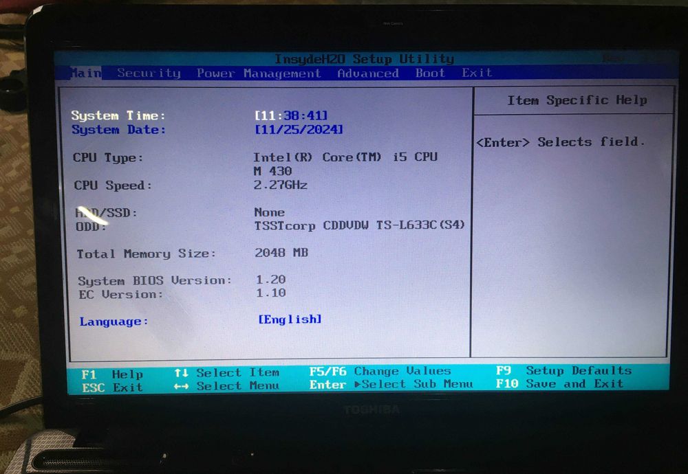Toshiba Satellite L650-11F (PSKIJE) para venda componentes.