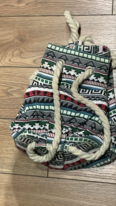 Plecak damski aztecki etno sznurek piekny lato