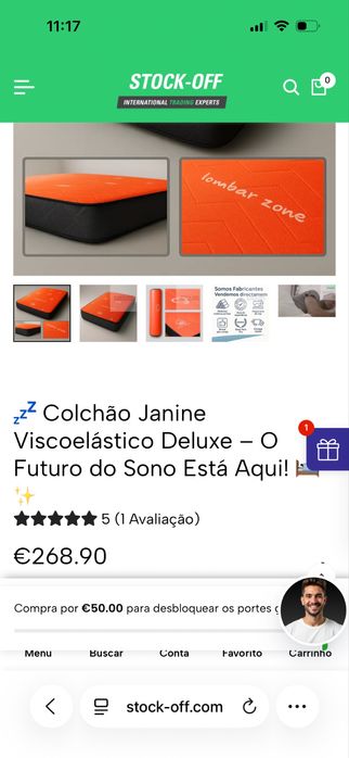 Colchao janine viscoelastico deluxe usado