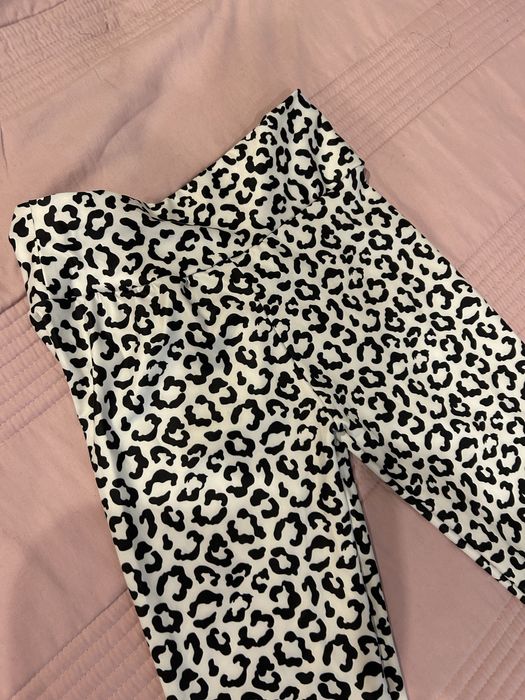 Спортивні лосини пуш-ап білий леопард . Розмвр М