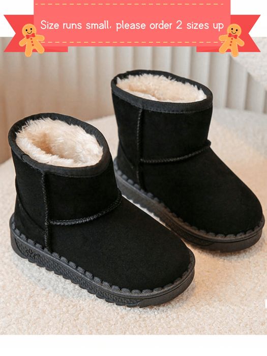 Buty Dziewczęce Śniegowce Ocieplane Zamszowe Z Kożuszkiem Shein Eur 33