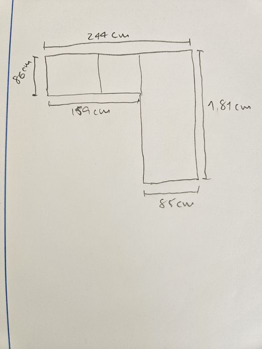 Sofá 2 lugares + chaise longie