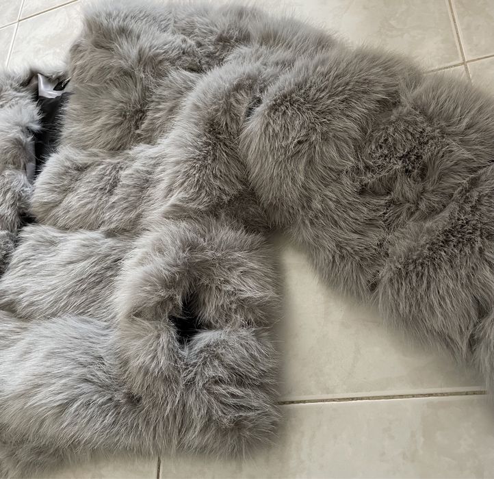 Casaco curto de pêlo cinzento (Fashion, tamanho XL)