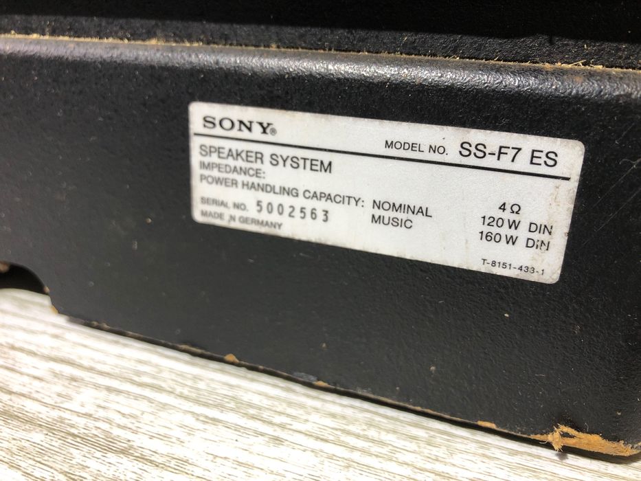 Топ! 56 Кг! Напольная акустика 160Вт Sony SS-F7 ES б/у с Германии