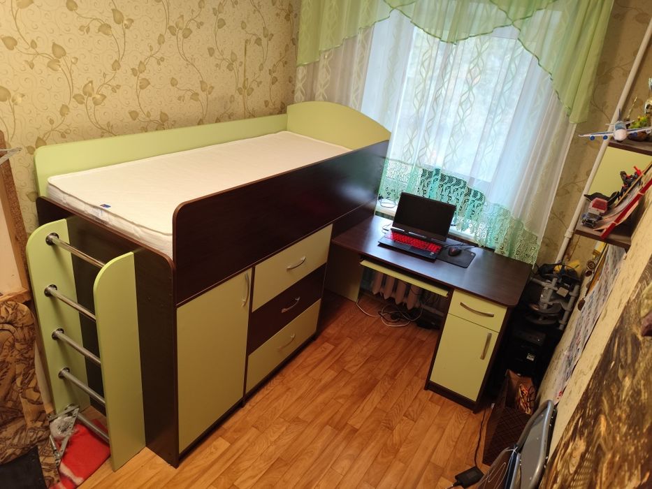 Ліжко-шафа-стіл, багатофункціональне ліжко, ліжко дитяче